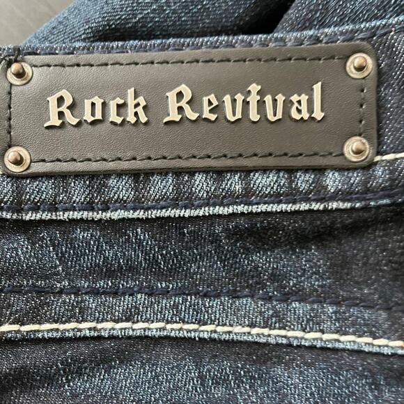 NWOT Rock Revival Women's Dark Wash Stephanie Boot Cut Jeans Size 27 - Picture 11 of 15